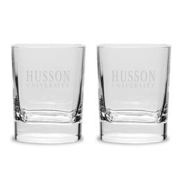 Square Round Jardine Husson University Eagles 2 Piece 11.75oz. Luigi Bormioli Square ...