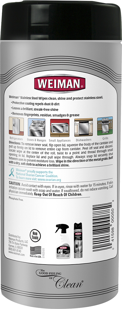 Stainless Steel Cleaning Wipes - 28 Count