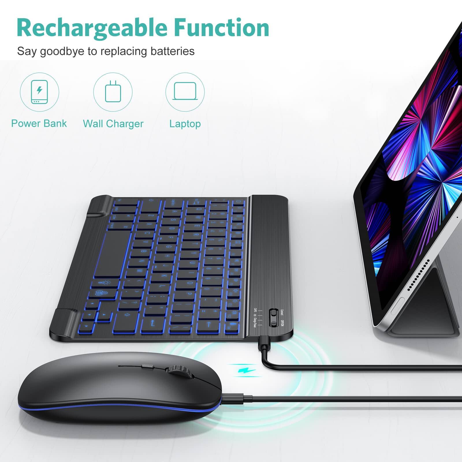 Rechargeable Function  
Say goodbye to replacing batteries  

Power Bank  
Wall Charger  
Laptop