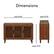 Angle. Adore Decor - Sawyer 3-Door Cabinet - Brown.