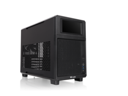 Thermaltake - TR200; 6.0" LCD; Micro Chassis; mATX/mITX; 360mm Rad; 365mm GPU; Black - Black
