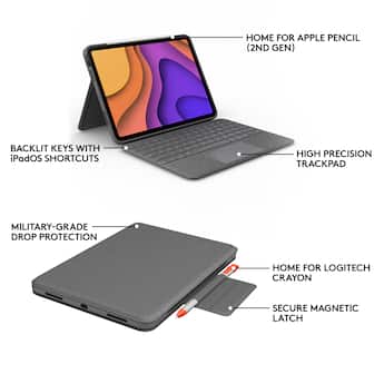 Logitech Folio Touch Keyboard Case with Trackpad for iPad Air 11 Logitech Folio Touch Keyboard Case with Trackpad for iPad Air 11
