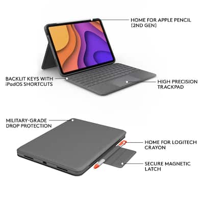 Logitech Folio Touch Keyboard Case with Trackpad for iPad Air 11 Logitech Folio Touch Keyboard Case with Trackpad for iPad Air 11