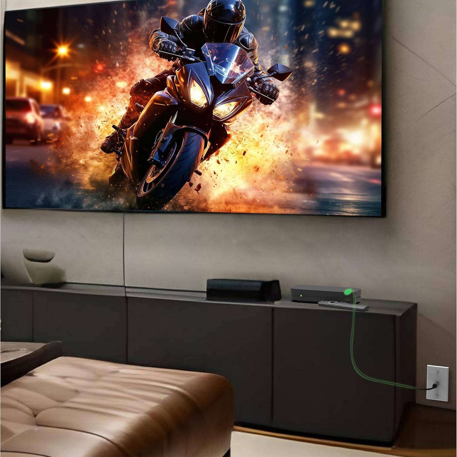 Alt View 5. Monster - Monster Essentials RG-6 Coax Cable with Gold-Plated F-Pin Coaxial Cable - High Speed Internet Cable with Duraflex, 12ft - Black.