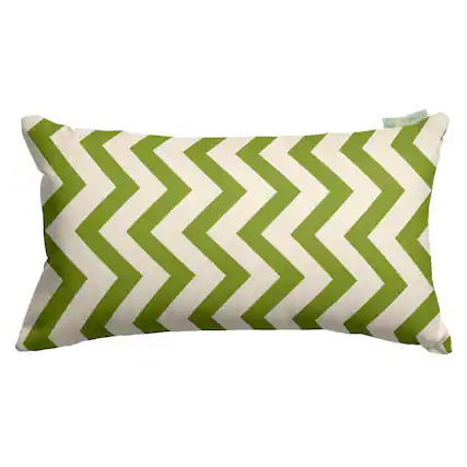 Front. Majestic Home - Pillow 12x20 Chevron Sage - Green.