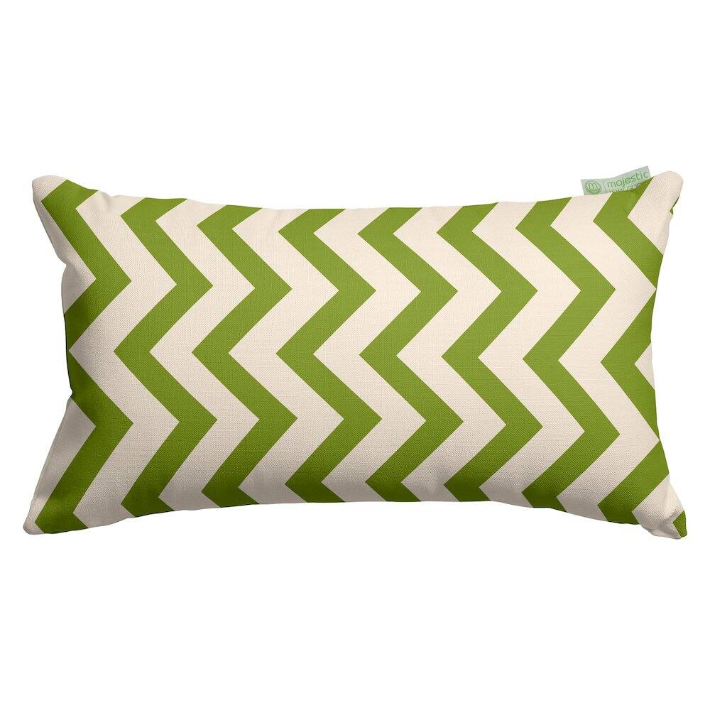 Front. Majestic Home - Pillow 12x20 Chevron Sage - Green.