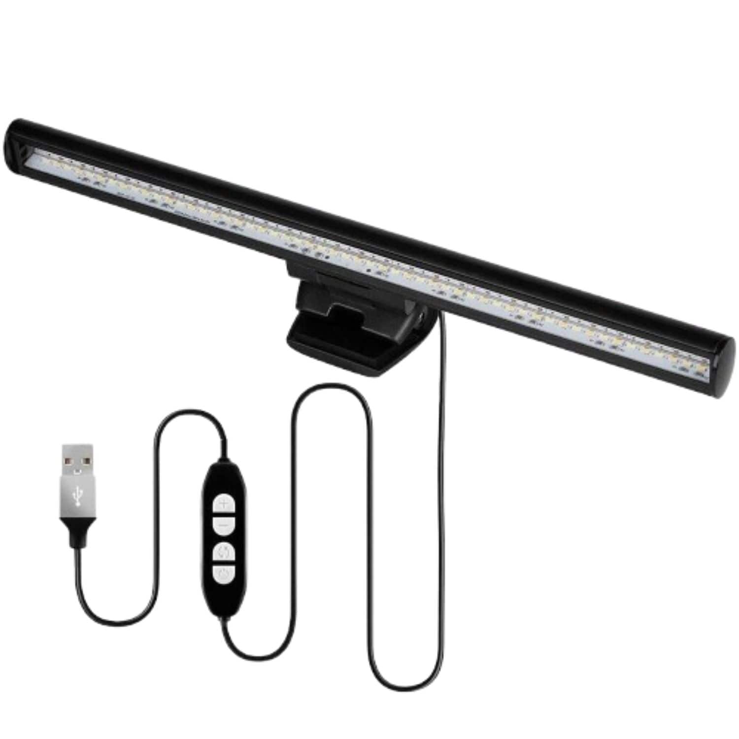 Front. Stock Preferred - LED Screen Bar Light USB Monitor Eye-Caring Desk Lamp Dimmable - Black.