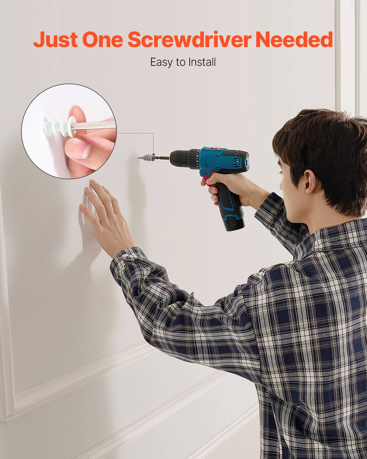 Just One Screwdriver Needed  
Easy to Install