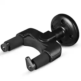 5 CORE - 5Core Guitar Wall Mount Hanger Hook Metal Base Soft Padding Adjustable Rotatable Holder - Black