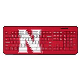 Keyscaper - Nebraska Huskers Primary Logo Solid Design Wireless Keyboard - Multicolor