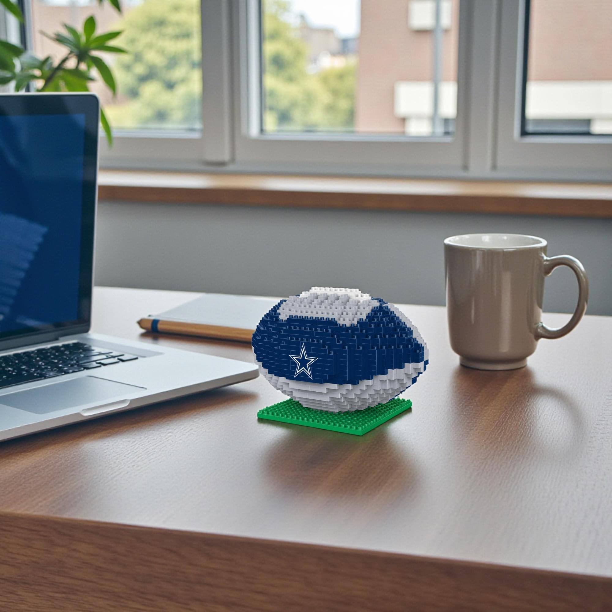 Alt View 2. Forever Collectibles - Dallas Cowboys NFL BRXLZ Football 704-Piece Building Block Set - Blue.