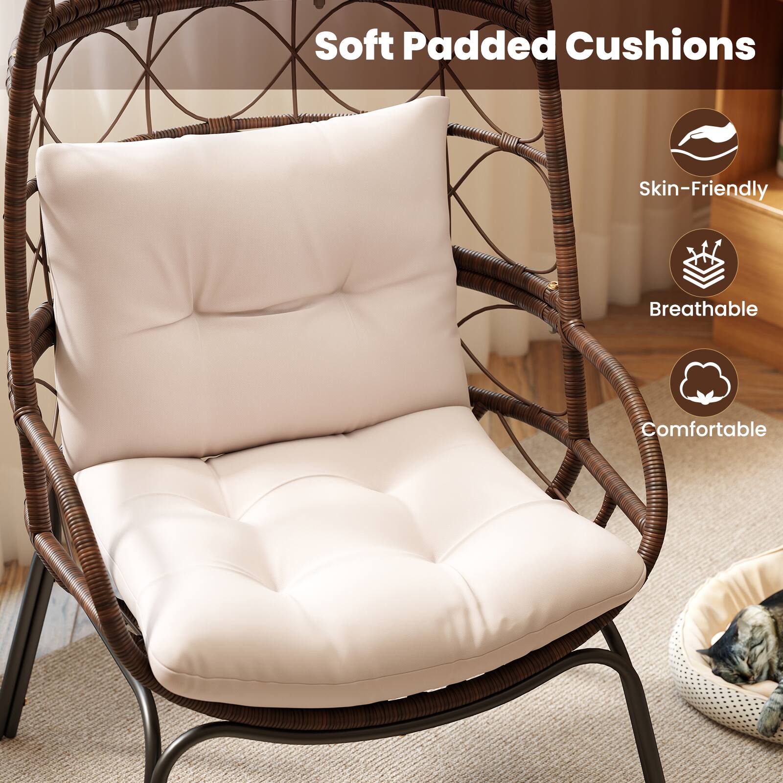 Soft Padded Cushions

- Skin-Friendly
- Breathable
- Comfortable