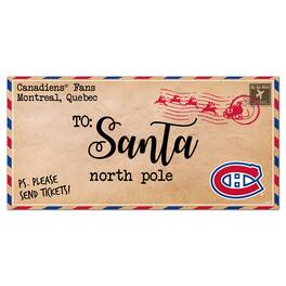 Fan Creations - Montreal Canadiens 6'' x 12'' Letter to Santa Sign - Multicolor