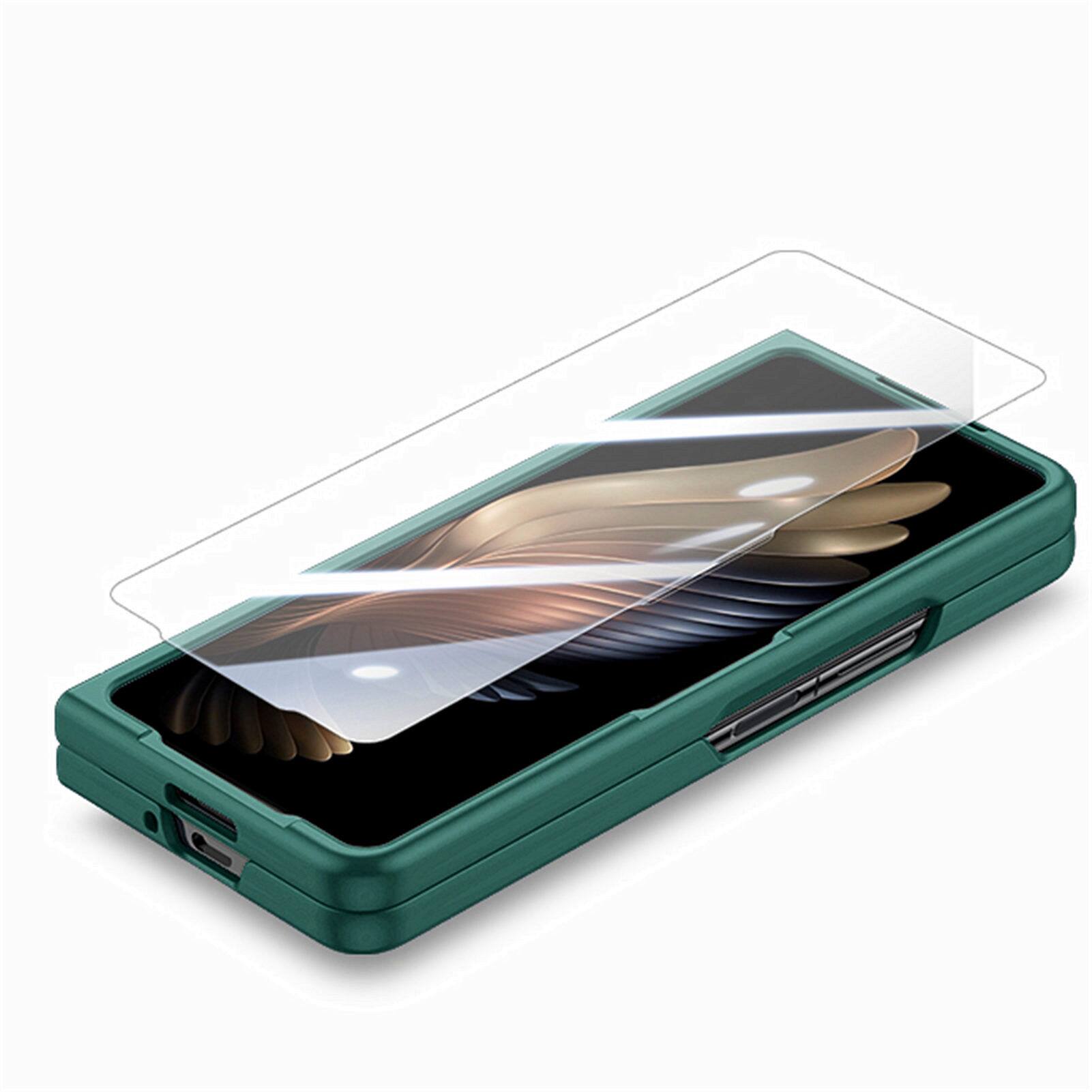 Alt View 1. Dteck - Shockproof Wristband Phone Case for Samsung Galaxy Z Fold7 with Screen Protector, Slim Hard PC TPU Full Protective Cover - Darkgreen.