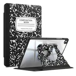 Kitcheniva - Clear Back Cover Rotating Case For Samsung Galaxy Tab A11+ Plus 11 Inch (2025) - Composition Book