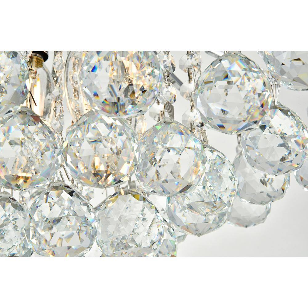 Angle. Elegant Lighting - Toureg 3 light Chrome Flush Mount Clear Royal Cut Crystal - Chrome.