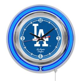 Holland Bar Stool Co. - Los Angeles Dodgers Double-Walled Neon Clock - Multicolor