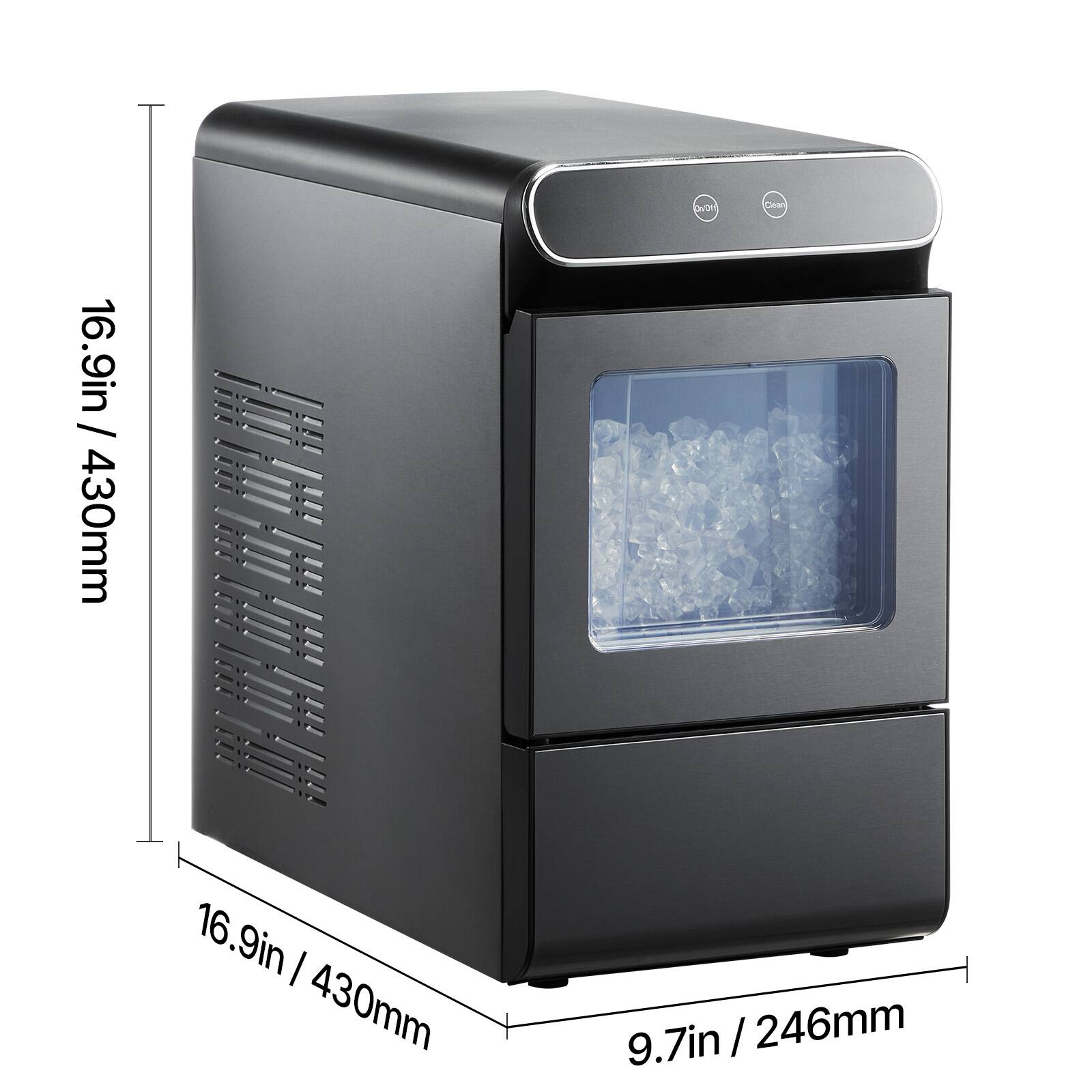 16.9in / 430mm  
16.9in / 430mm  
9.7in / 246mm