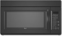 Front Standard. Whirlpool - 1.7 Cu. Ft. Over-the-Range Microwave - Black.