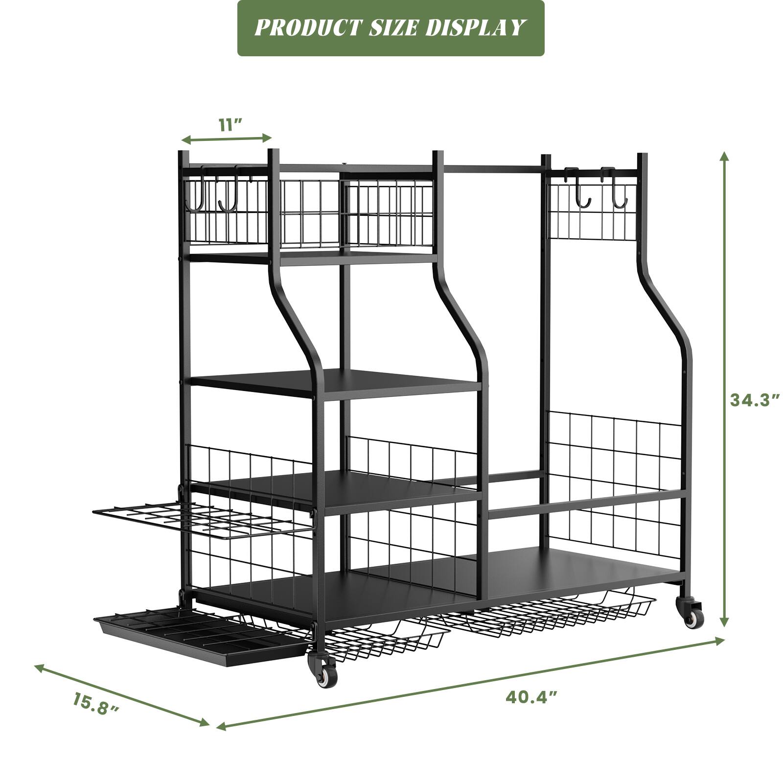 PRODUCT SIZE DISPLAY

11"  
34.3"  
15.8"  
40.4"