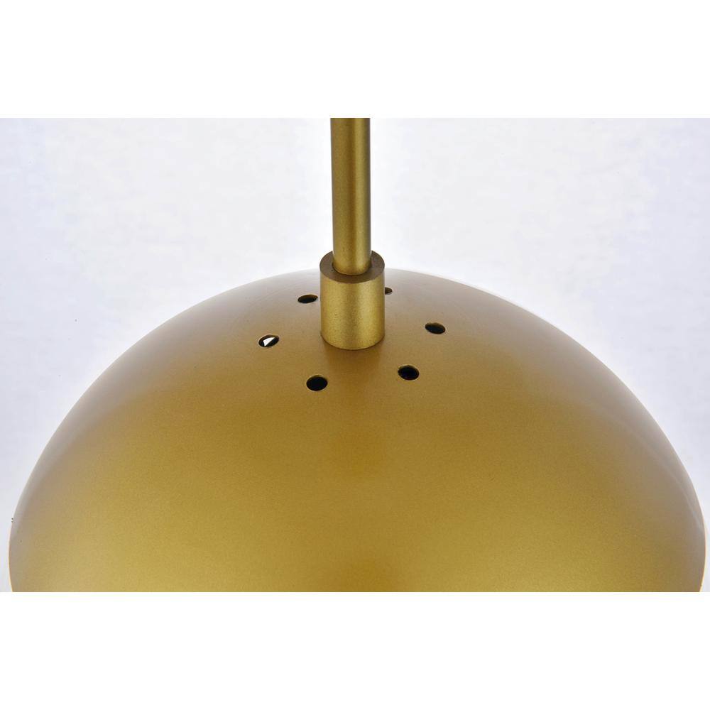 Angle. Living District - Eclipse 1 Light Brass Pendant With Frosted White Glass - Brass And Frosted White.