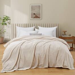Peace Nest - Lightweight Plush Fuzzy Flannel Blanket Soft Throw Blanket, 50" x 60" - Cream