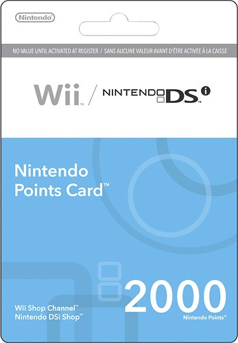 wii points card
