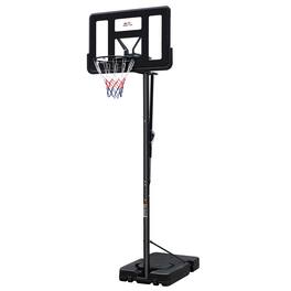 APRILSOUL - DOUBLE FISH Basketball Stand 810ft 44 Backboard Fillable Base PoolIndoor - Black