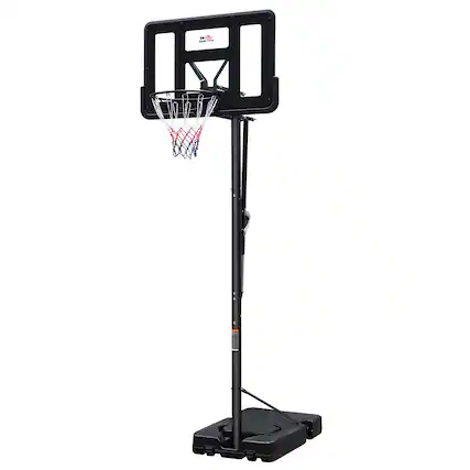 Front. APRILSOUL - DOUBLE FISH Basketball Stand 810ft 44 Backboard Fillable Base PoolIndoor - Black.