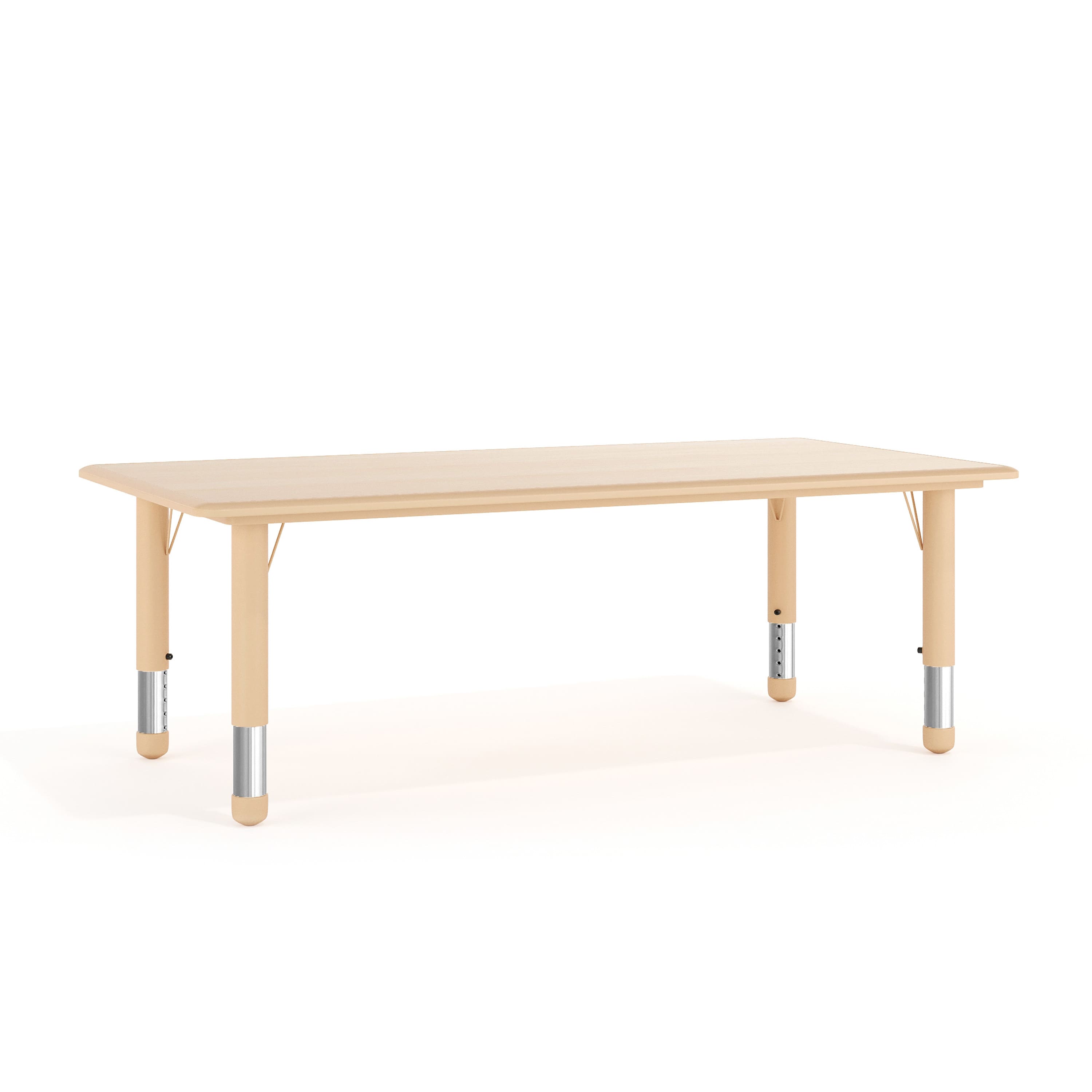 "Emma + Oliver - 23.625""W x 47.25""L Rectangular Plastic Height Adjustable Activity Table - Natural" price history on PriceWatchPro