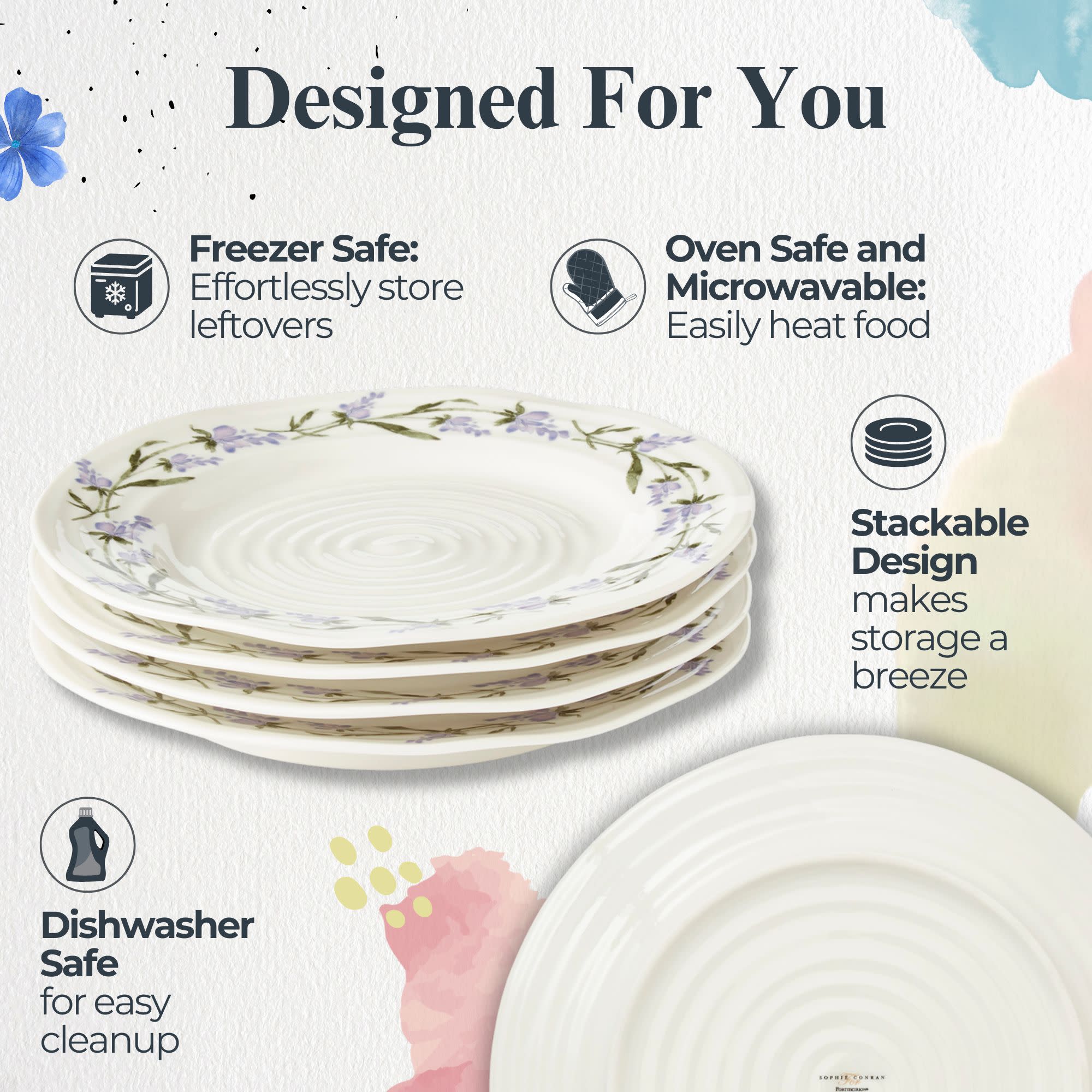 Designed For You

Freezer Safe: Effortlessly store leftovers

Oven Safe and Microwavable: Easily heat food

Stackable Design makes storage a breeze

Dishwasher Safe for easy cleanup

SOPHIE-CONBAN
FORCENCE