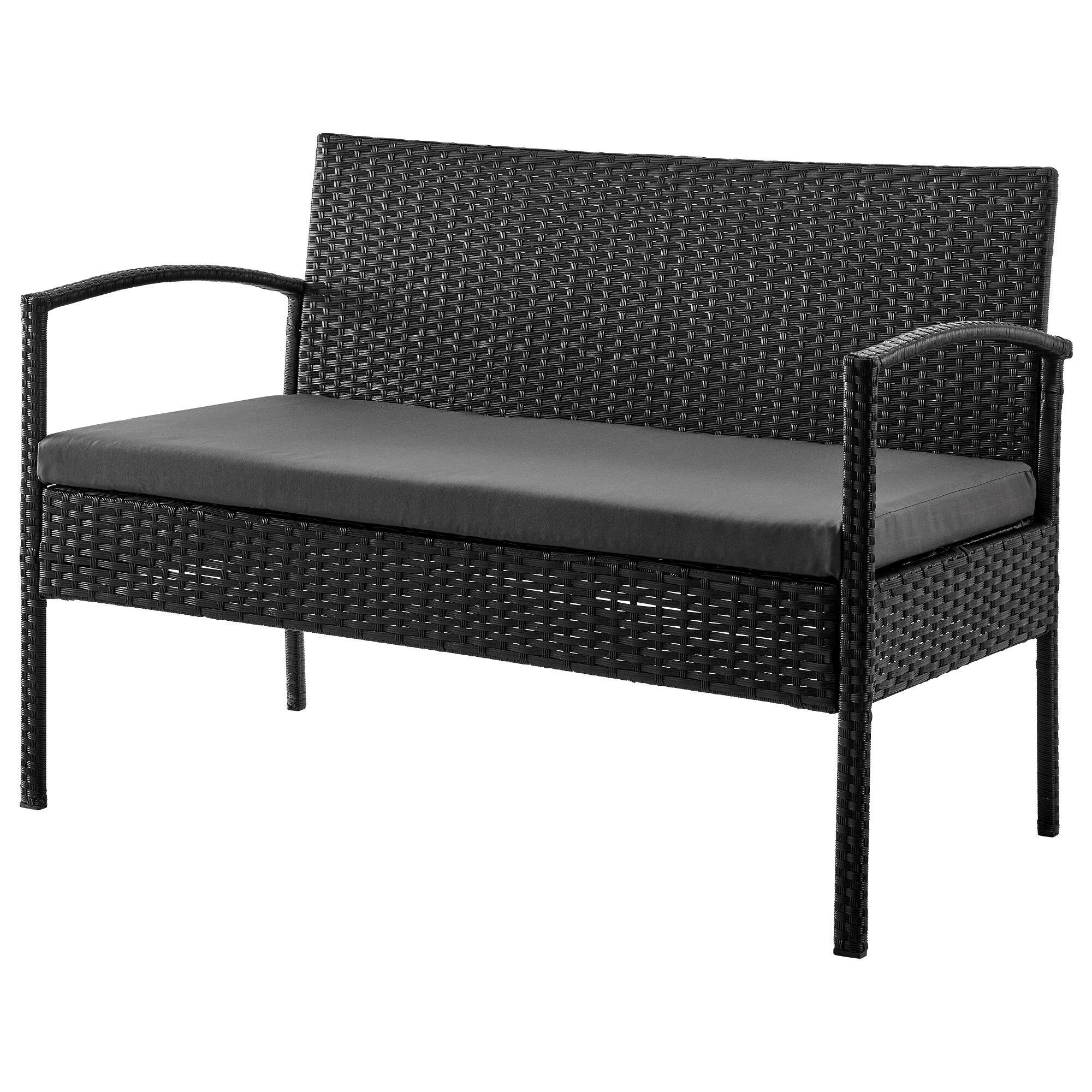 Alt View 4. Manhattan Comfort - Noli Modern 4-Piece Patio Conversation Set - Black and Gray.