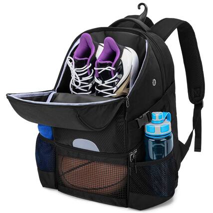 Front. Cozy Serene - Basketball Backpack For Men Soccer Bag With Ball Compartment & Shoe Volleyball - Default.