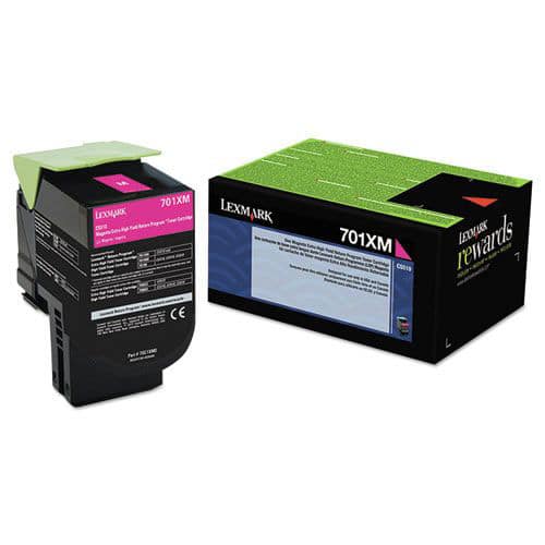 Lexmark - 70C1XM0 Return Program 4,000 Page-Yield Extra High-Yield Toner - Magenta price history on PriceWatchPro