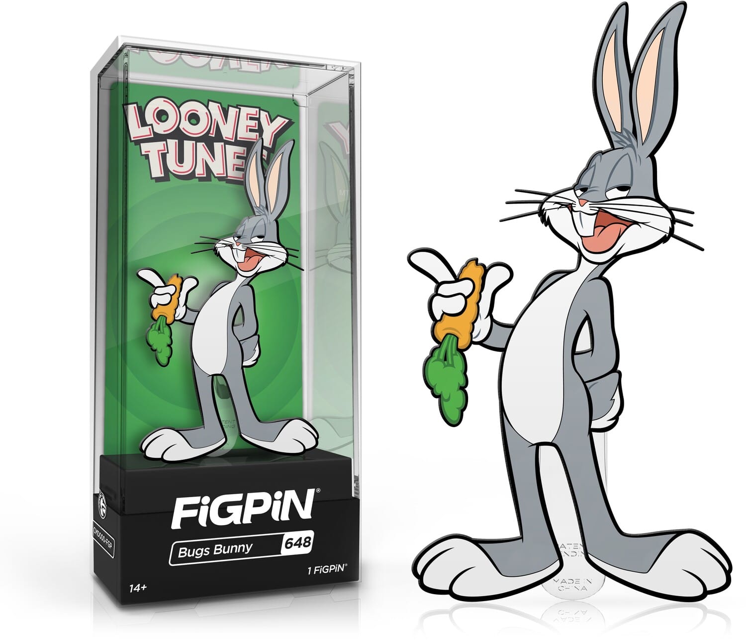 PopMarket - FiGPiN - Looney Tunes - Bugs Bunny Enamel Pin (648) - COLLECTABLES - Multicolor