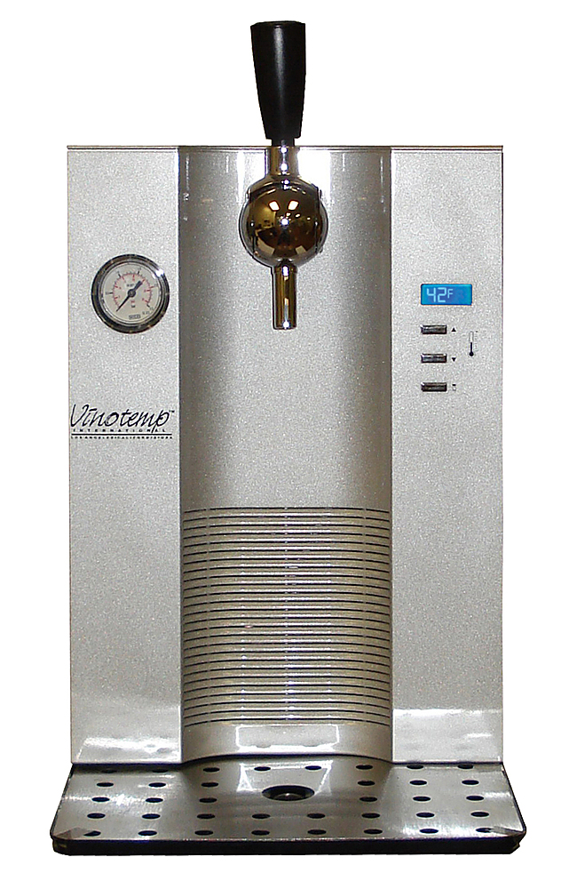 Angle View: Vinotemp - Mini Keg Beer Dispenser - For Use With 5L Kegs (With Regulator) - Silver