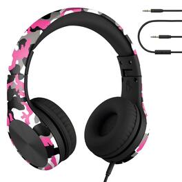 Stock Preferred - Connect+ Pro Over-Ear Kids Headphones with Mic – - Pink Camo