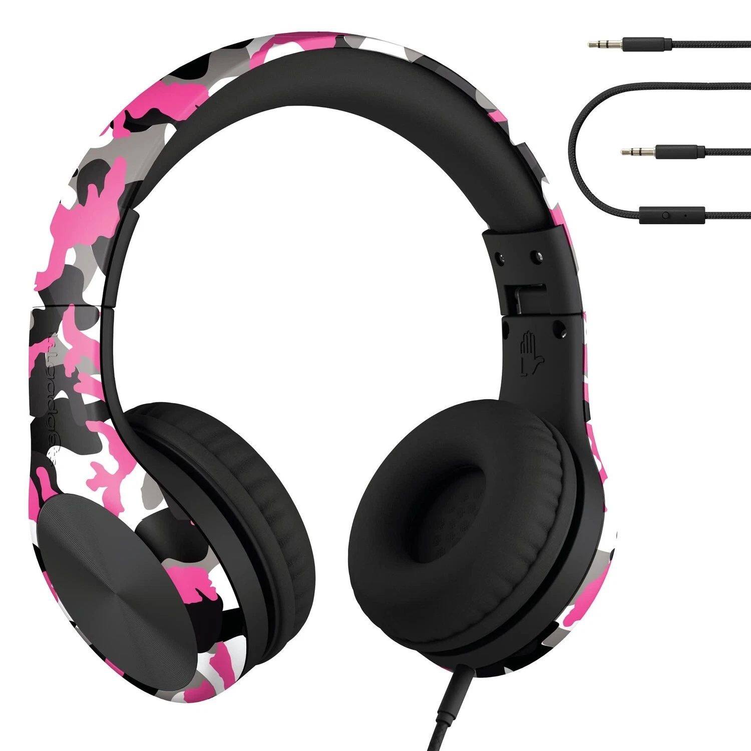 Stock Preferred - Connect+ Pro Over-Ear Kids Headphones with Mic – - Pink Camo