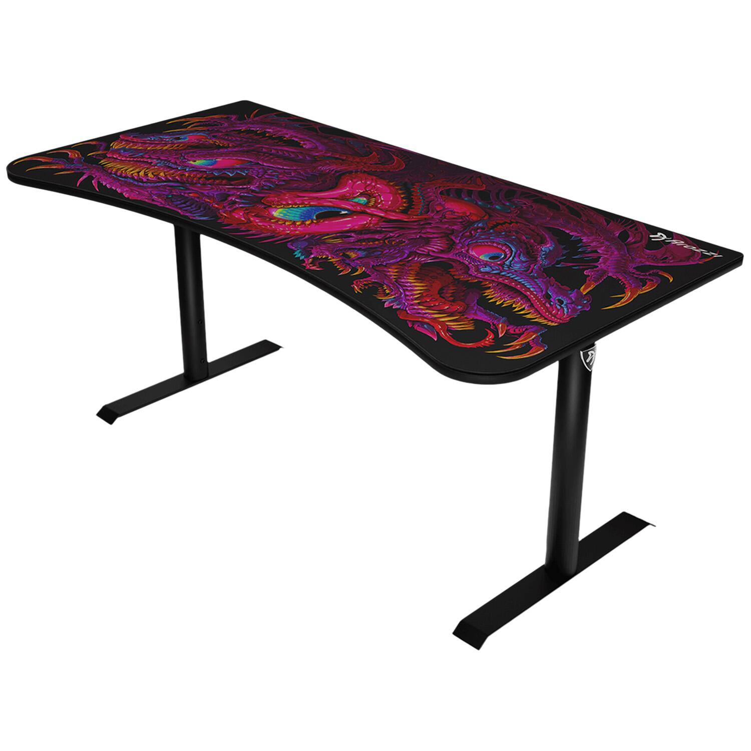 Left. Arozzi - Arena Ultrawide Curved Gaming Desk - Crawling Chaos.