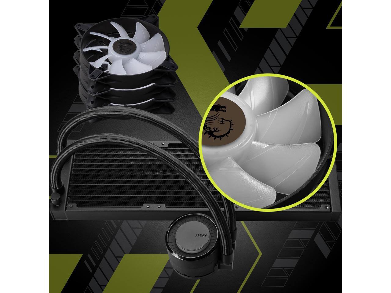 Alt View 10. MSI - MSI MAG CoreLiquid E360 Black - 360mm AIO ARGB Cooler - Triple 120mm Fans - LGA/AM5 - Black.