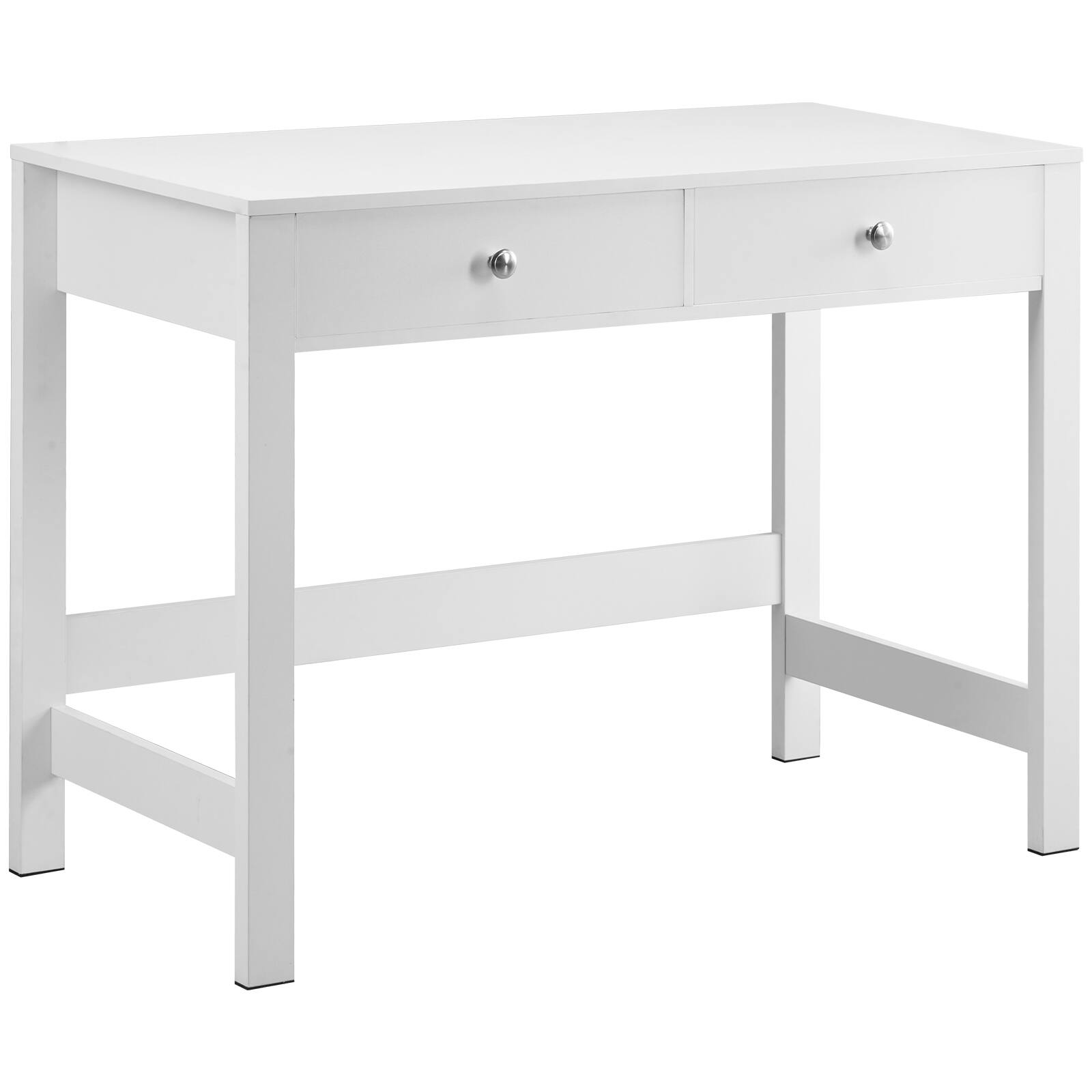Alt View 5. VEVOR - Small Desk with Drawers, Kids Desk for Bedroom, Modern Simple Study Table - White.