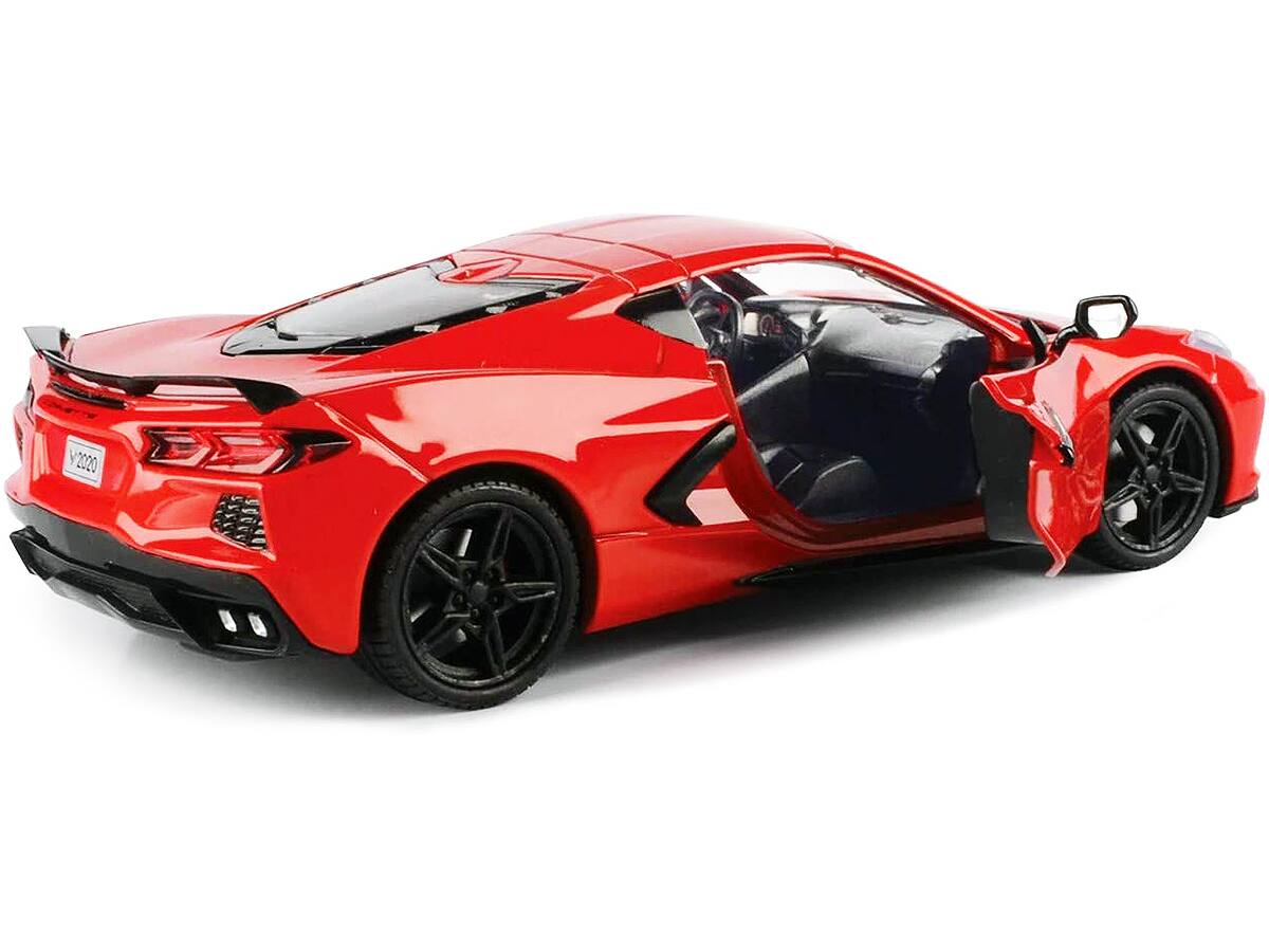 Alt View 2. Motormax - 2020 Chevrolet Corvette C8 Stingray Red "Timeless Legends" 1/24 Diecast Model Car by Motormax.