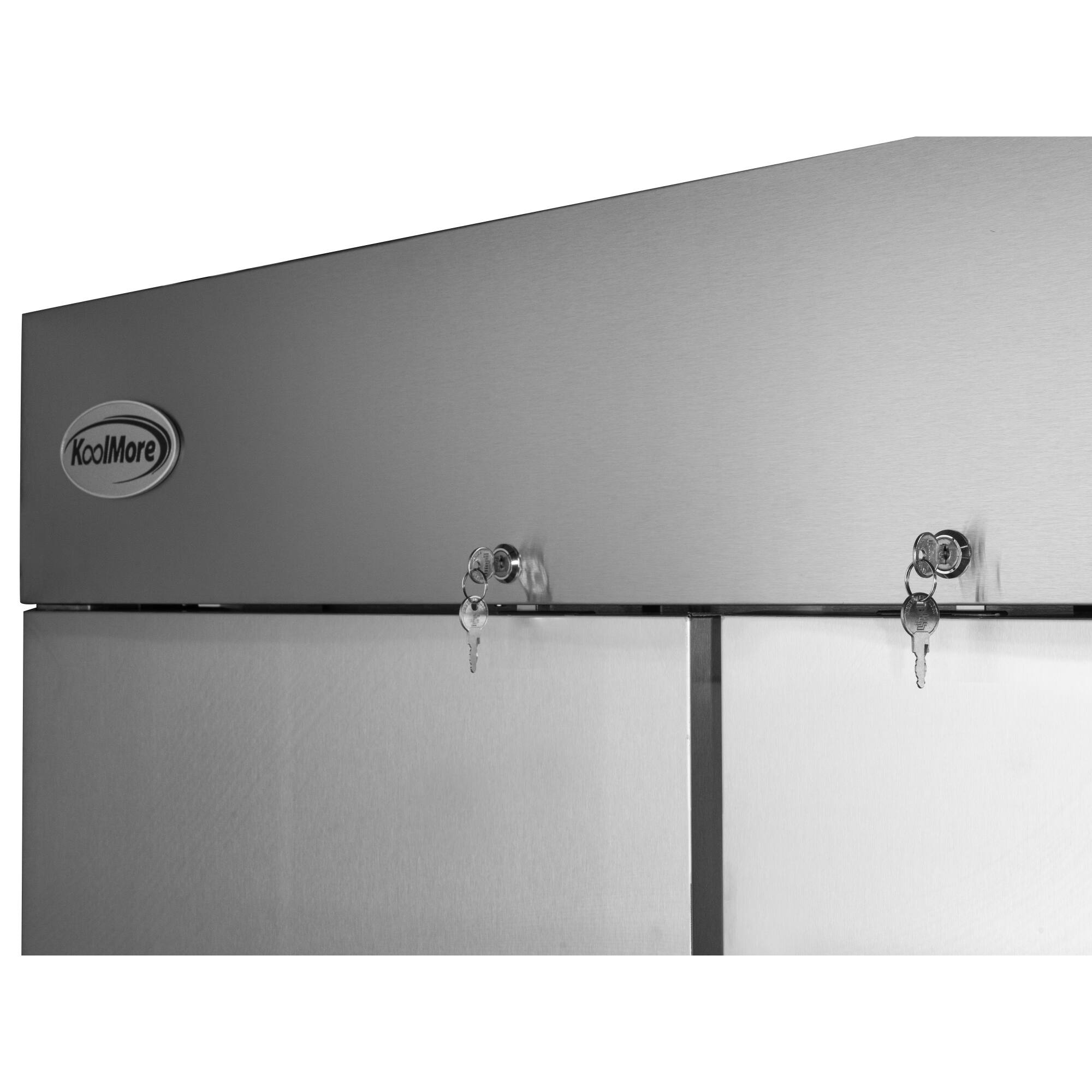 Alt View 7. Koolmore - 54 in. Two-Door Reach-In Refrigerator - 47 Cu Ft. RIR-2D-SS - Stainless-Steel.