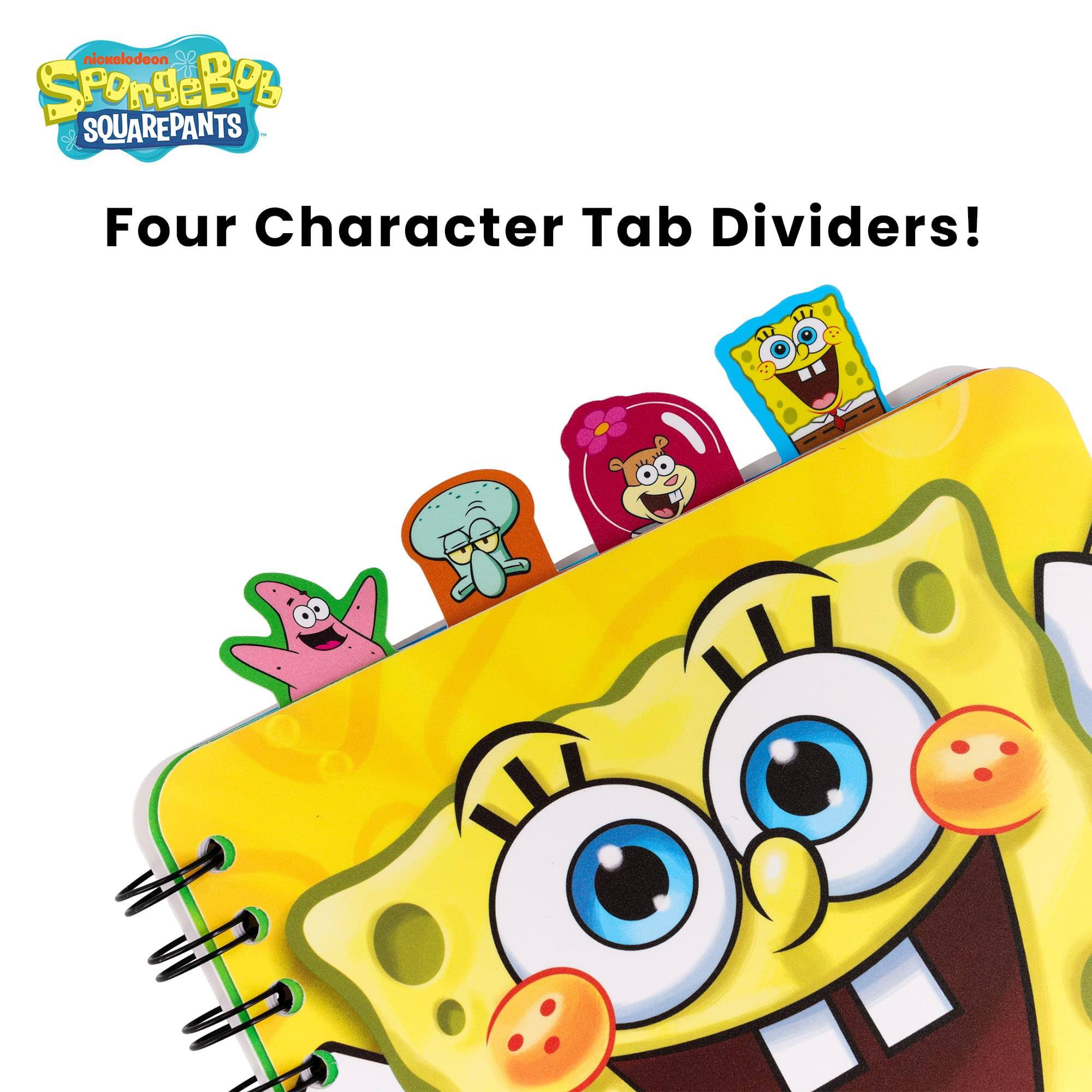 Nickelodeon SpongeBob SquarePants Four Character Tab Dividers!