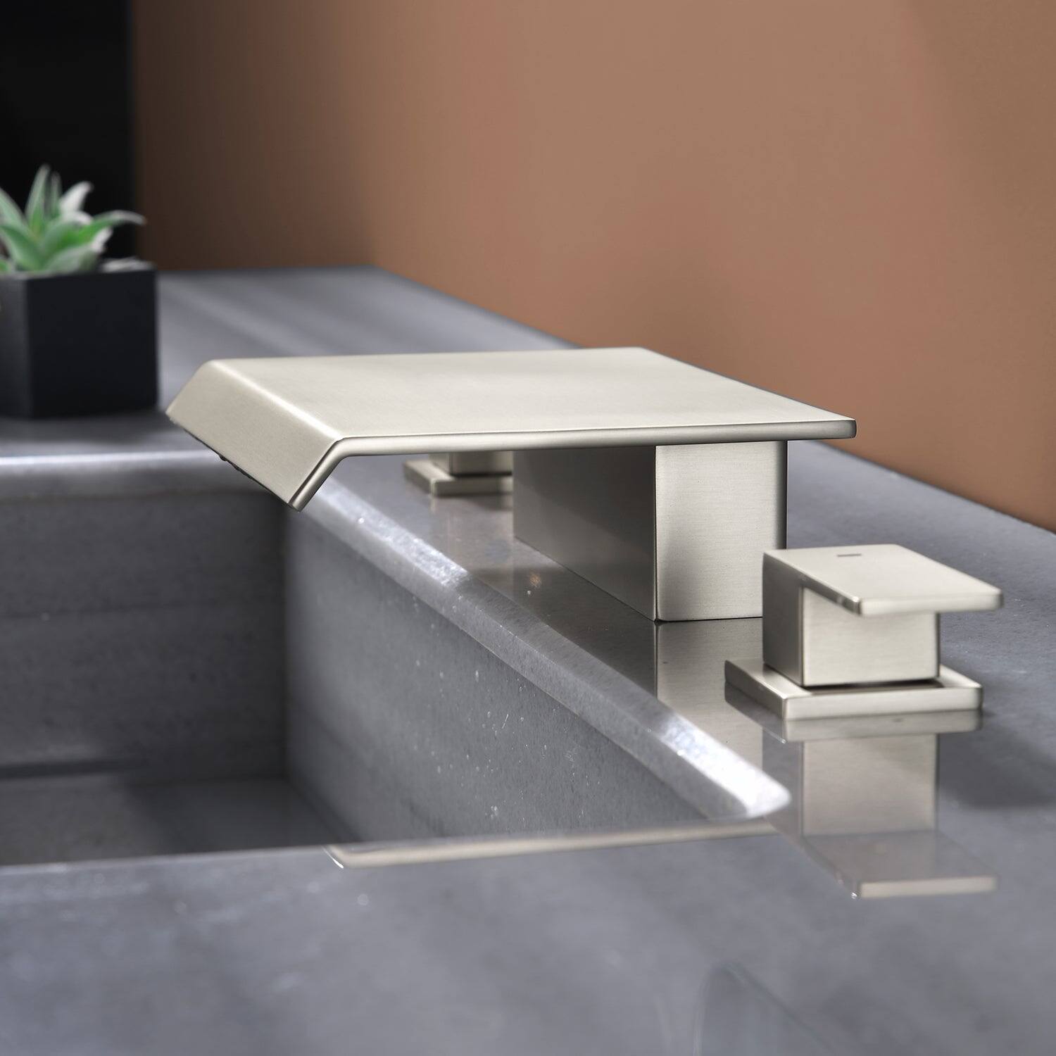 Alt View 4. Boyel Living - Brushed Faucet SUS304 Waterfall Spout cUPC Quick Connect Temporary Shelf - Brushed Nickel.