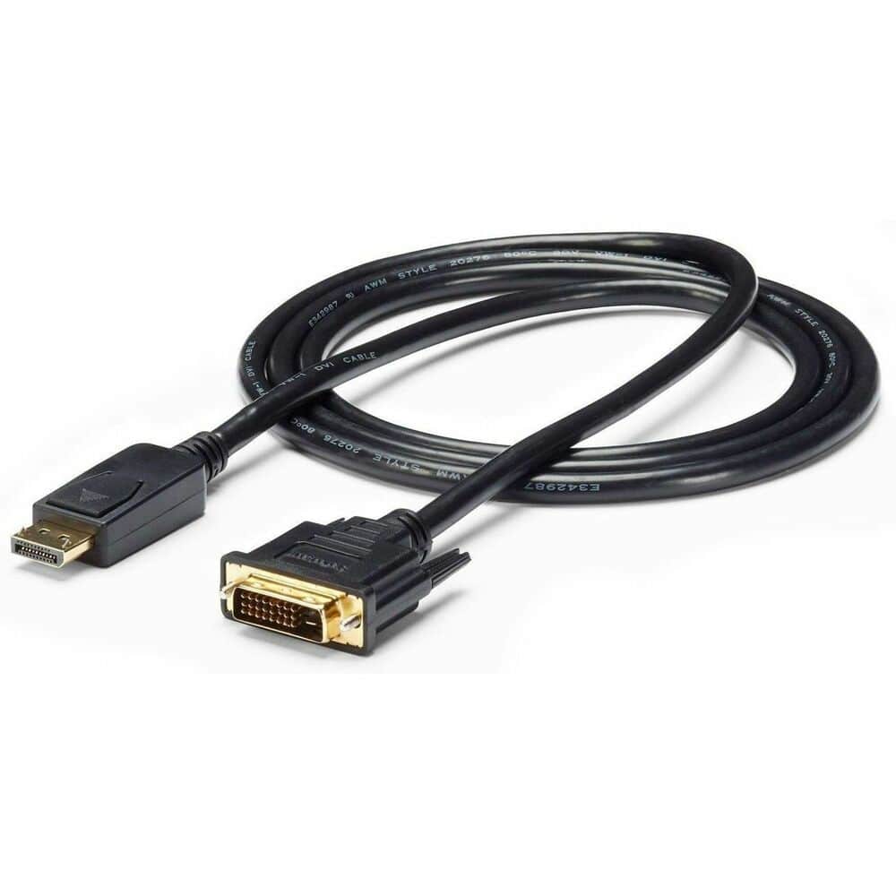 StarTech.com - 6ft (1.8m) DisplayPort to DVI Cable, DisplayPort to DVI Adapter Cable, DP to DVI-D Converter, Replacement for DP2DVIMM6