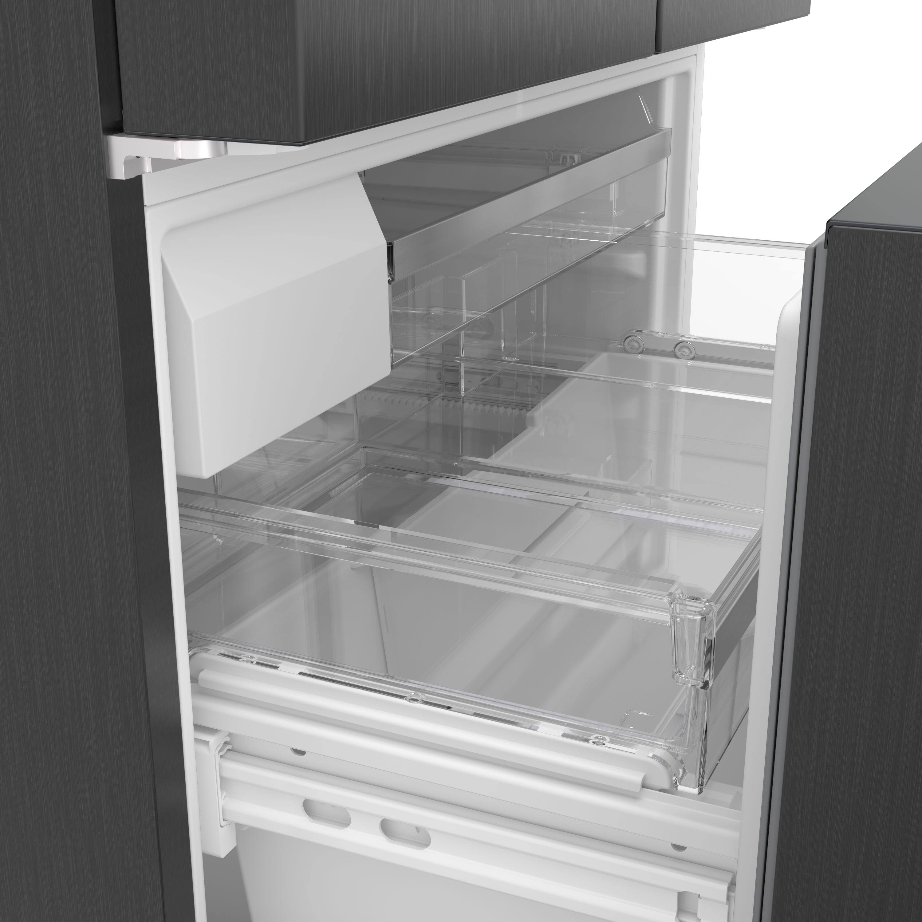 Alt View 16. Bosch - 800 Series 36 in. Wide 21 Cu. Ft. French Door Counter-Depth Smart Refrigerator - Black Stainless Steel.