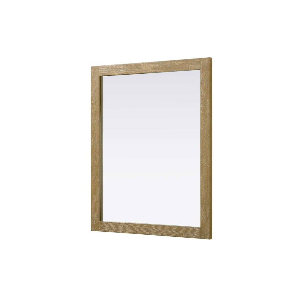 Alt View 2. Elegant Kitchen and Bath - Noah Wooden Rectangle Mirror 30 x 36 in Linen Oak - Linen Oak.