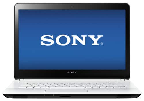 Front Standard. Sony - VAIO Fit 14" Laptop - 4GB Memory - 500GB Hard Drive - White.