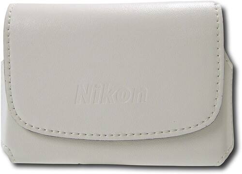 Front Standard. Nikon - Leather Case for Nikon Coolpix S-Series Digital Cameras - White.